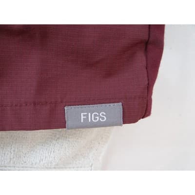FIGS Technical Collection XL Burgundy Maroon Scrub Top Zip Pocket 2408 - Thumbnail 4