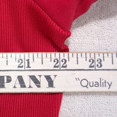 Cherokee Workwear Professionals Red Mock Wrap Scrub Top V-Neck Stretch Large - Thumbnail 4