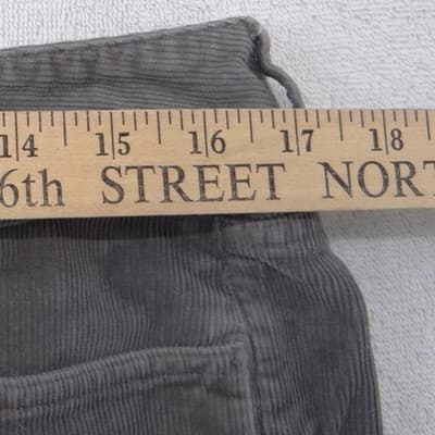Vineyard Vines Mens Gray Corduroy Straight Leg Pants 33x32 Grey 5-Pocket - Thumbnail 4