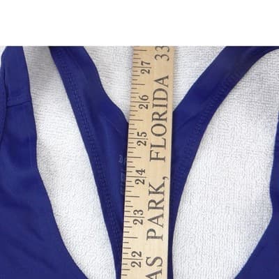 Nike Womens Dri-FIT Racerback Tank Top Royal Blue Sleeveless Running Shirt M - Thumbnail 6