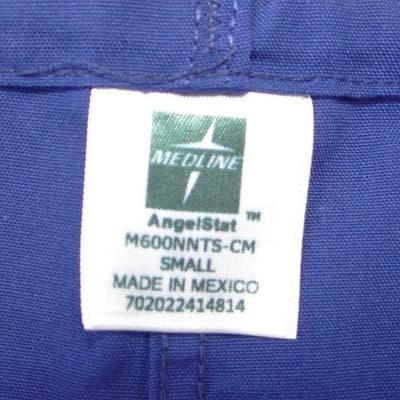 Medline AngelStat Womens Scrub Pants Royal Blue Small Straight Leg - Thumbnail 2