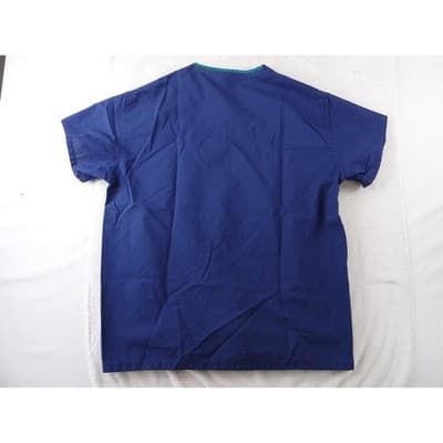 Medline AngelStat Navy Blue V-Neck Scrub Tops Lot of 2 Medium - Thumbnail 5