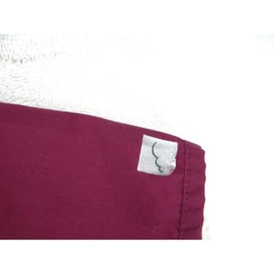 Butter-Soft Womens Scrub Set Burgundy V-Neck Top Elastic Waist Pants Size Small - Thumbnail 13