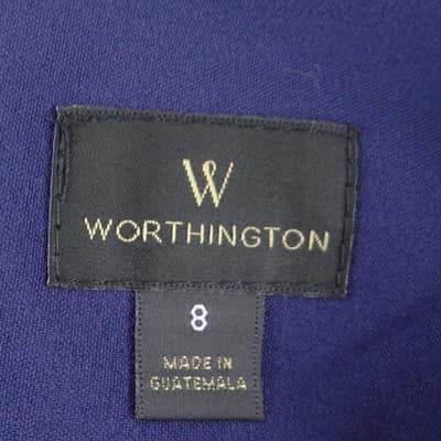 Worthington Navy Blue Pencil Skirt Womens Size 8 Professional Workwear Career - Thumbnail 2
