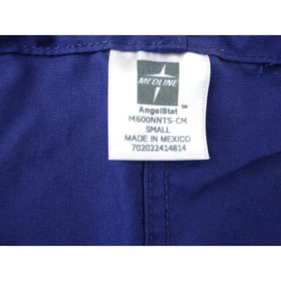 Medline AngelStat Royal Blue Scrub Pants M600NNTS-CM Womens Small Elastic Waist - Thumbnail 4