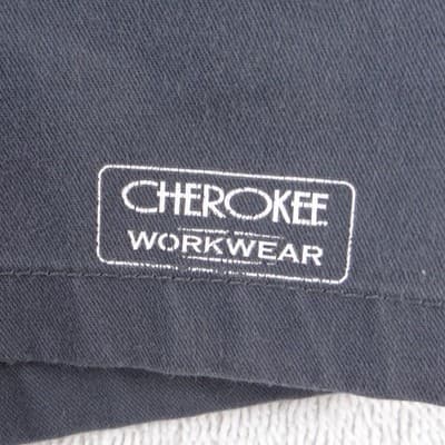 Cherokee Workwear Womens V-Neck Scrub Top Dark Gray Pockets Size XL - Thumbnail 4