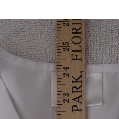 White V-Neck Medical Scrub Top Short Sleeve Chest Pocket Workwear Womens - Thumbnail 5