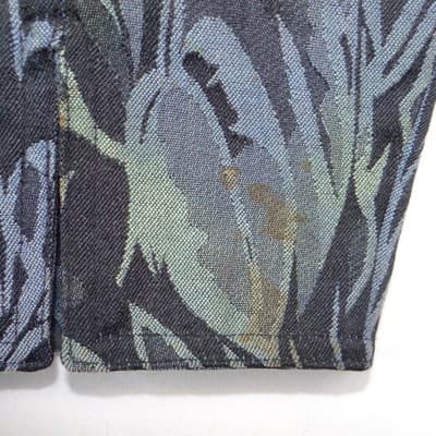VTG Coldwater Creek Womens Blue Botanical Jacquard Mandarin Collar Jacket Size M - Thumbnail 6