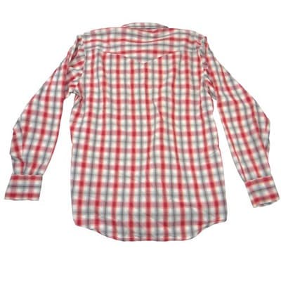 Lucky Brand Mens Red Plaid Western Pearl Snap Long Sleeve Shirt Medium - Thumbnail 3
