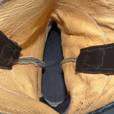 Justin L3620 Black Leather Roper Western Boots Womens 7 B Made in USA Round Toe - Thumbnail 8