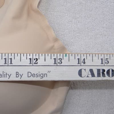 Seamless Wireless Bralette Beige Nude Adjustable Straps Size XL Comfort Bra - Thumbnail 4