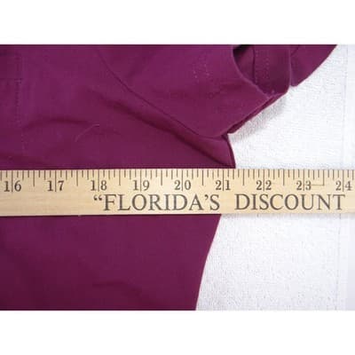 Koi Next Gen Womens Scrub Top Medium Purple V-Neck Chest Pocket Stretch 2410 - Thumbnail 3