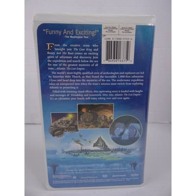 Disney Atlantis The Lost Empire VHS 2002 White Clamshell THX TESTED - Thumbnail 3