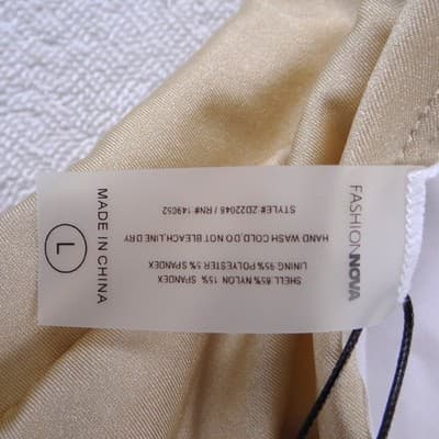 NWT-Fashion Nova Charlotte 1 Piece Swimsuit Champagne Gold Underwire Cutout - Thumbnail 5
