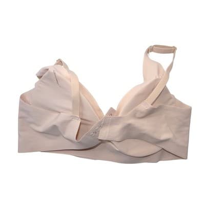 Seamless Wireless Bralette Beige Nude Adjustable Straps Size XL Comfort Bra - Thumbnail 3