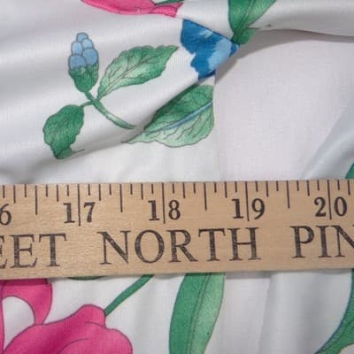 Vintage 70s Floral Zip Front Robe Housecoat Pink Blue White Small 1967 - Thumbnail 6