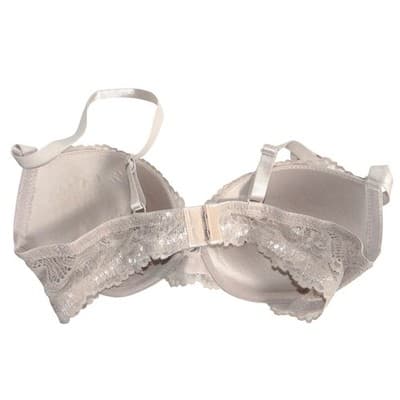 Floral Lace Underwire Bra Beige Taupe Padded Adjustable Straps 36C RN146342 - Thumbnail 3