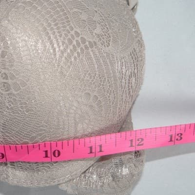 Floral Lace Underwire Bra Beige Taupe Padded Adjustable Straps 36C RN146342 - Thumbnail 4