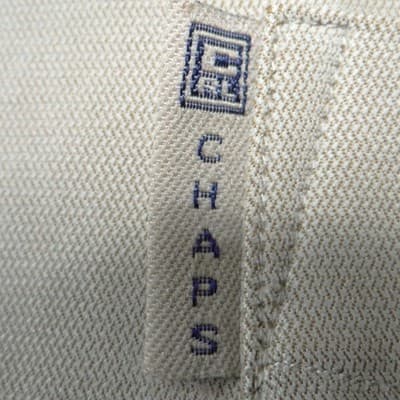 Chaps Ralph Lauren Mens XXL Khaki Tan Long Sleeve Button Down Shirt Microtexture - Thumbnail 4