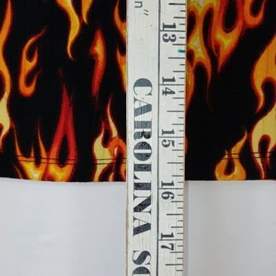 J FOR JUSTIFY Flame Print Crisscross VNeck CropTop Women Size M Black Orange Red - Thumbnail 6