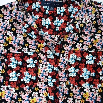 Tommy Hilfiger Womens Floral Print Button Up Shirt Top Xs - Thumbnail 5