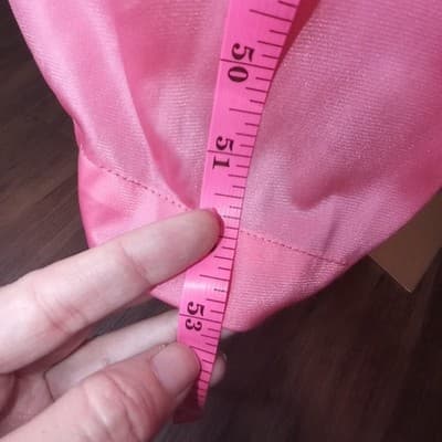Vintage Princess Lingerie Pink Satin Nightgown Pearl Buttons Sheer Trim Size L - Thumbnail 19