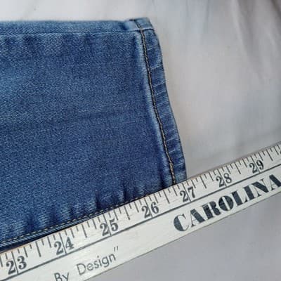 Universal Thread High Rise Skinny Jeans Patchwork Blue Denim Juniors Size 0 26R - Thumbnail 5