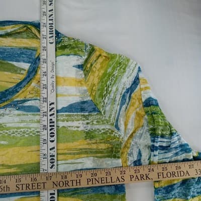 NWT-Hearts of Palm Woman 3X Global Soul 2019 Abstract Stripe 3/4 Sleeve Top - Thumbnail 6