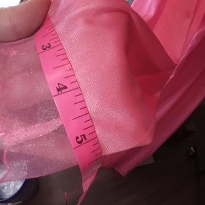 Vintage Princess Lingerie Pink Satin Nightgown Pearl Buttons Sheer Trim Size L - Thumbnail 15