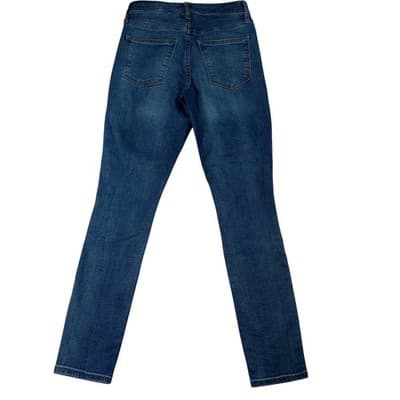 Universal Thread High Rise Skinny Jeans Patchwork Blue Denim Juniors Size 0 26R - Thumbnail 3