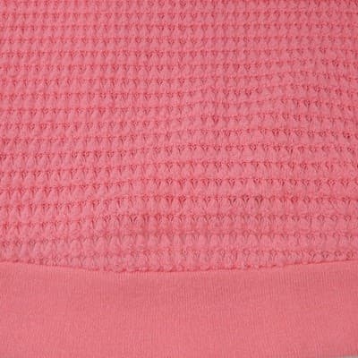 Blushed Coral Pink Waffle Knit Cropped Sweater Size L - Thumbnail 4