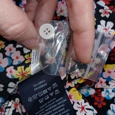 Tommy Hilfiger Womens Floral Print Button Up Shirt Top Xs - Thumbnail 3