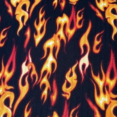 J FOR JUSTIFY Flame Print Crisscross VNeck CropTop Women Size M Black Orange Red - Thumbnail 4
