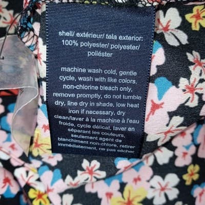 Tommy Hilfiger Womens Floral Print Button Up Shirt Top Xs - Thumbnail 2