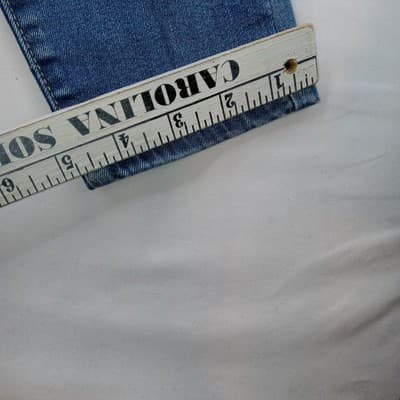 Universal Thread High Rise Skinny Jeans Patchwork Blue Denim Juniors Size 0 26R - Thumbnail 6