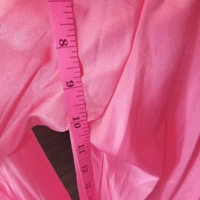 Vintage Princess Lingerie Pink Satin Nightgown Pearl Buttons Sheer Trim Size L - Thumbnail 16