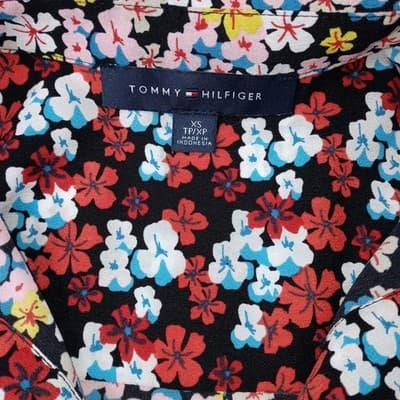 Tommy Hilfiger Womens Floral Print Button Up Shirt Top Xs - Thumbnail 6