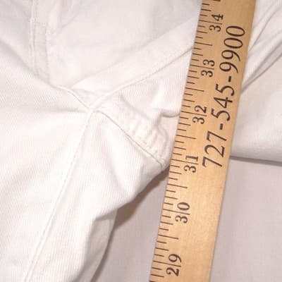 SHEIN Curve White Wide Leg Raw Hem Jeans Plus Size 0XL High Waist Denim - Thumbnail 5