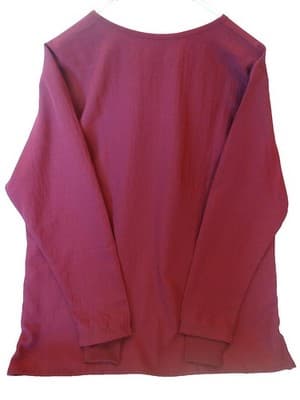 Four-Stretch Women's Burgundy Button-Front Medical Scrub Jacket XL - Thumbnail 3