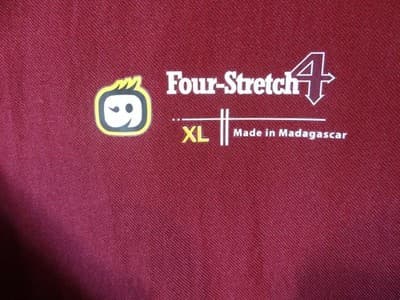 Four-Stretch Women's Burgundy Button-Front Medical Scrub Jacket XL - Thumbnail 2