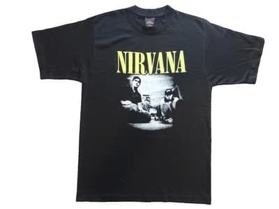 Medium #1 Nirvana Distressed Black Graphic Band T-Shirt