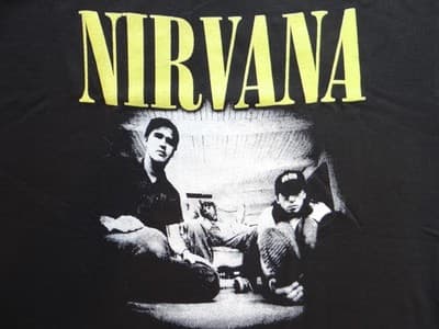 Medium #1 Nirvana Distressed Black Graphic Band T-Shirt - Thumbnail 3