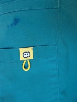 WonderWink Teal Women's Scrub Pants with Yellow Drawstring, Size XL - Thumbnail 5