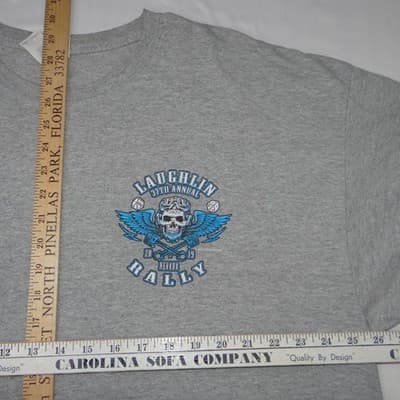 Laughlin 37th Annual Nevada Rally 2019 Mens Gray Graphic T-Shirt XXL - Thumbnail 16