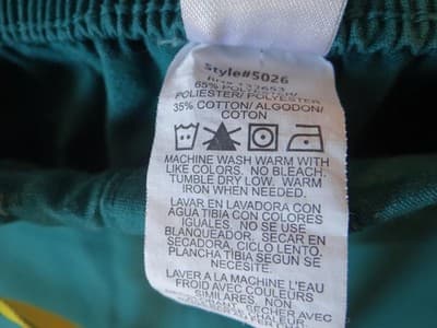 WonderWink Teal Women's Scrub Pants with Yellow Drawstring, Size XL - Thumbnail 3