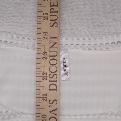 Studio Y Womens White Silver Mesh Dolman Sleeve Banded Hem Blouse Size M - Thumbnail 5