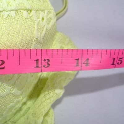 Parade Lime Green Floral Lace Balconette Bra Underwire Padded Rose PR257W Size M - Thumbnail 4
