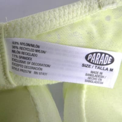 Parade Lime Green Floral Lace Balconette Bra Underwire Padded Rose PR257W Size M - Thumbnail 2
