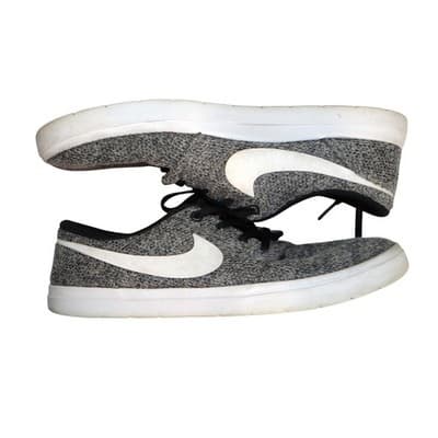 Nike Mens Shoes Gray White Knit Lace Up Athletic Sneakers Size 9.5