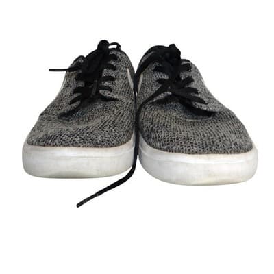Nike Mens Shoes Gray White Knit Lace Up Athletic Sneakers Size 9.5 - Thumbnail 6